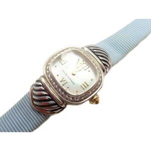 Authentic! David Yurman Dy Silver 925 Diamond Thoroughbred Silk Ladies Watch​